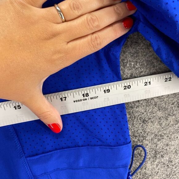 Under Armour Jacket Anorak Women XS Blue 1/2 Zip Hooded Heatgear Long Sleeve - Picture 5 of 10